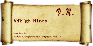 Végh Minna névjegykártya